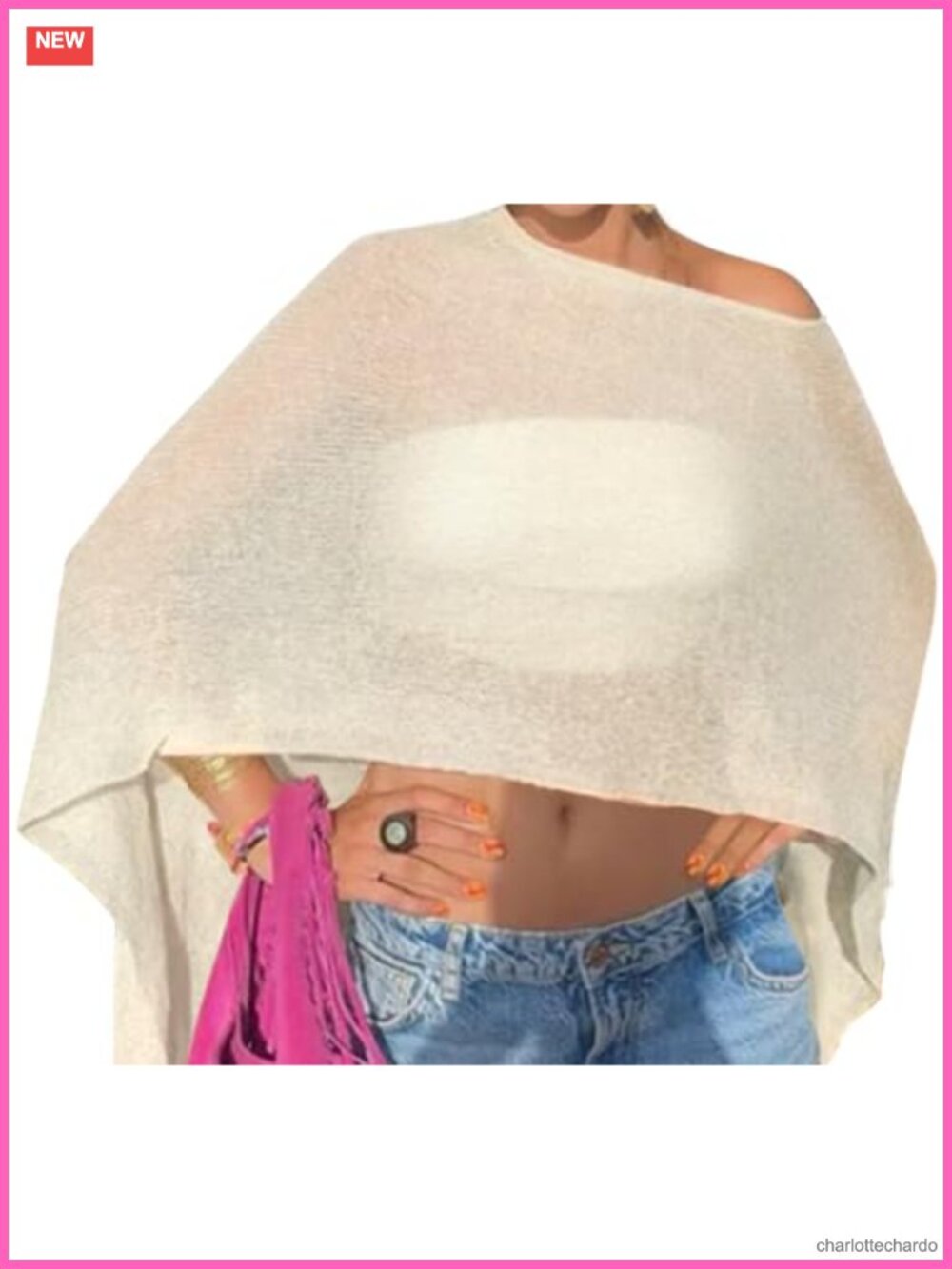 Sheer High Stretch Swim Cover Up Poncho Shawl Top Beach Pool Cruise